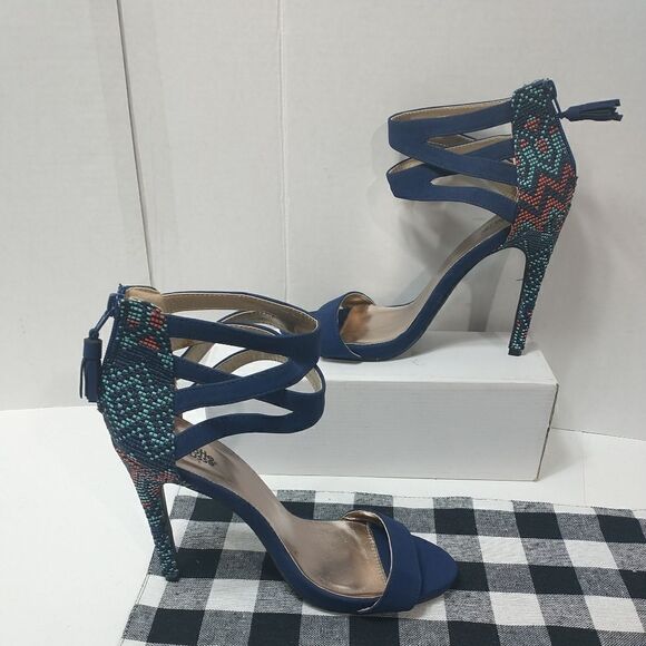 Charlotte Russe Blue Stiletto Heel  Size 10 - Picture 3 of 12